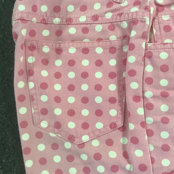 BillBlass Jeanswear Pink and White Polka Dot Twill Capris - Picture 7 of 7